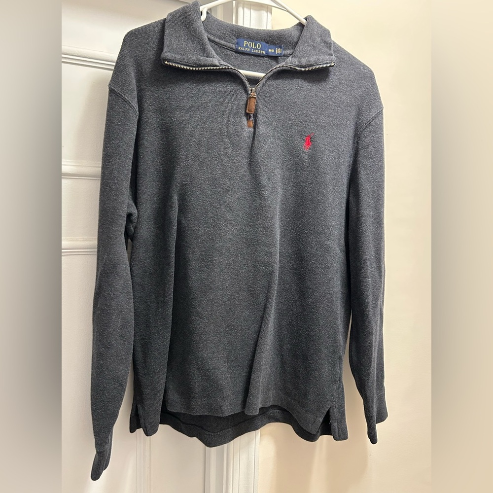 Ralph Lauren Men’s Charcoal Quarter-Zip Sweater